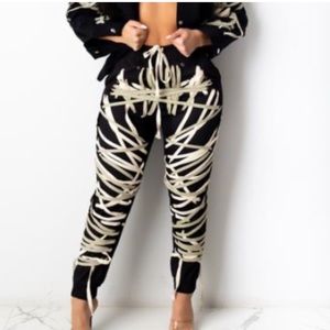 Black and white denim jacket